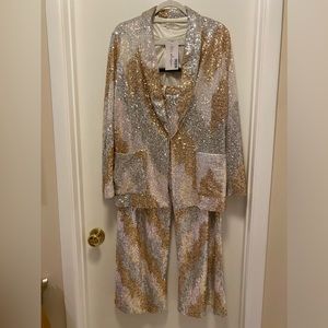 12th Tribe NTW Sequin blazer and dress pants Size Large